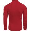 COOFANDY Mens Ribbed Slim Fit Knitted Pullover Casual Turtleneck Sweater(Red)