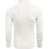 COOFANDY Mens Ribbed Slim Fit Knitted Pullover Casual Turtleneck Sweater(White)