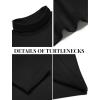 COOFANDY Men’s Slim Fit Basic Turtleneck Long Sleeve Lightweight Pullover Sweaters Casual Knitted Tops(All Black)