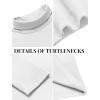 COOFANDY Men’s Slim Fit Basic Turtleneck Long Sleeve Lightweight Pullover Sweaters Casual Knitted Tops(All White)