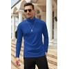 COOFANDY Men’s Slim Fit Basic Turtleneck Long Sleeve Lightweight Pullover Sweaters Casual Knitted Tops(Blue)