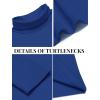 COOFANDY Men’s Slim Fit Basic Turtleneck Long Sleeve Lightweight Pullover Sweaters Casual Knitted Tops(Blue)