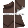 COOFANDY Men’s Slim Fit Basic Turtleneck Long Sleeve Lightweight Pullover Sweaters Casual Knitted Tops(Brown)