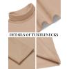 COOFANDY Men’s Slim Fit Basic Turtleneck Long Sleeve Lightweight Pullover Sweaters Casual Knitted Tops(Camel)