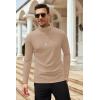 COOFANDY Men’s Slim Fit Basic Turtleneck Long Sleeve Lightweight Pullover Sweaters Casual Knitted Tops(Camel)