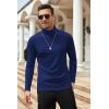 COOFANDY Men’s Slim Fit Basic Turtleneck Long Sleeve Lightweight Pullover Sweaters Casual Knitted Tops(Dark Blue)