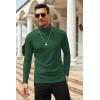 COOFANDY Men’s Slim Fit Basic Turtleneck Long Sleeve Lightweight Pullover Sweaters Casual Knitted Tops(Green)