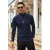 COOFANDY Men’s Slim Fit Basic Turtleneck Long Sleeve Lightweight Pullover Sweaters Casual Knitted Tops(Navy)
