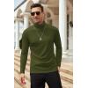 COOFANDY Men’s Slim Fit Basic Turtleneck Long Sleeve Lightweight Pullover Sweaters Casual Knitted Tops(Olive Green)