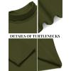 COOFANDY Men’s Slim Fit Basic Turtleneck Long Sleeve Lightweight Pullover Sweaters Casual Knitted Tops(Olive Green)