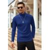 COOFANDY Men’s Slim Fit Basic Turtleneck Long Sleeve Lightweight Pullover Sweaters Casual Knitted Tops(Royal Blue)