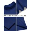 COOFANDY Men’s Slim Fit Basic Turtleneck Long Sleeve Lightweight Pullover Sweaters Casual Knitted Tops(Royal Blue)