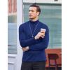 COOFANDY Men’s Slim Fit Basic Turtleneck Long Sleeve Lightweight Pullover Sweaters Casual Knitted Tops(Royal Blue)