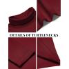 COOFANDY Men’s Slim Fit Basic Turtleneck Long Sleeve Lightweight Pullover Sweaters Casual Knitted Tops(Wine Red)