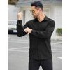 COOFANDY Mens Stretch Dress Shirts Muscle Fit Wrinkle Free Long Sleeve Button Down Shirt Business Casual Shirts(Black)