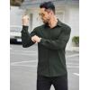 COOFANDY Mens Stretch Dress Shirts Muscle Fit Wrinkle Free Long Sleeve Button Down Shirt Business Casual Shirts(Dark Army Green)