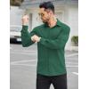 COOFANDY Mens Stretch Dress Shirts Muscle Fit Wrinkle Free Long Sleeve Button Down Shirt Business Casual Shirts(Green)