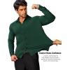 COOFANDY Mens Stretch Dress Shirts Muscle Fit Wrinkle Free Long Sleeve Button Down Shirt Business Casual Shirts(Green)