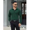 COOFANDY Mens Stretch Dress Shirts Muscle Fit Wrinkle Free Long Sleeve Button Down Shirt Business Casual Shirts(Green)