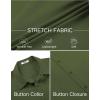 COOFANDY Men’s Stretch Dress Shirts Short Sleeve Wrinkle Free Casual Button Down Shirts(Army Green)