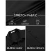 COOFANDY Men’s Stretch Dress Shirts Short Sleeve Wrinkle Free Casual Button Down Shirts(Black)