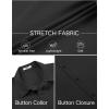 COOFANDY Men’s Stretch Dress Shirts Short Sleeve Wrinkle Free Casual Button Down Shirts(Dark Grey)