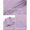 COOFANDY Men’s Stretch Dress Shirts Short Sleeve Wrinkle Free Casual Button Down Shirts(Lavender)