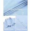 COOFANDY Men’s Stretch Dress Shirts Short Sleeve Wrinkle Free Casual Button Down Shirts(Light Blue)