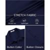 COOFANDY Men’s Stretch Dress Shirts Short Sleeve Wrinkle Free Casual Button Down Shirts(Midnight Blue)
