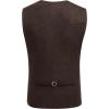COOFANDY Men’s Suede Leather Vest Cowboy Western Waistcoat Casual Slim Fit Suit Vest(01_coffe)
