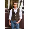 COOFANDY Men’s Suede Leather Vest Cowboy Western Waistcoat Casual Slim Fit Suit Vest(01_coffe)