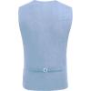 COOFANDY Men’s Suede Leather Vest Cowboy Western Waistcoat Casual Slim Fit Suit Vest(Light Blue)