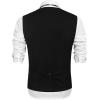 COOFANDY Mens Suit Vest Formal Dress Vest Slim Fit Buesiness Wedding(Black)