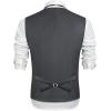 COOFANDY Mens Suit Vest Formal Dress Vest Slim Fit Buesiness Wedding(Dark Grey)
