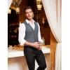 COOFANDY Mens Suit Vest Formal Dress Vest Slim Fit Buesiness Wedding(Grey)