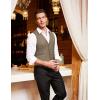 COOFANDY Mens Suit Vest Formal Dress Vest Slim Fit Buesiness Wedding(Khaki)