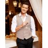 COOFANDY Mens Suit Vest Formal Dress Vest Slim Fit Buesiness Wedding(Light Khaki)