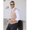 COOFANDY Mens Suit Vest Formal Dress Vest Slim Fit Buesiness Wedding(Light Khaki)