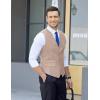 COOFANDY Mens Suit Vest Formal Dress Vest Slim Fit Buesiness Wedding(Light Khaki)