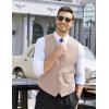COOFANDY Mens Suit Vest Formal Dress Vest Slim Fit Buesiness Wedding(Light Khaki)