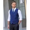COOFANDY Mens Suit Vest Formal Dress Vest Slim Fit Buesiness Wedding(Royal Blue)
