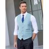 COOFANDY Mens Suit Vest Formal Dress Vest Slim Fit Buesiness Wedding(Sky Blue)