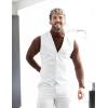 COOFANDY Mens Suit Vest Formal Dress Vest Slim Fit Buesiness Wedding(White)