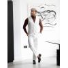 COOFANDY Mens Suit Vest Formal Dress Vest Slim Fit Buesiness Wedding(White)