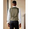 COOFANDY Men’s Suit Vest Slim Fit Double Breasted Dress Vest Casual Business Formal Waistcoat(Army Green)