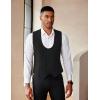 COOFANDY Men’s Suit Vest Slim Fit Double Breasted Dress Vest Casual Business Formal Waistcoat(Black)