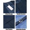 COOFANDY Men’s Suit Vest Slim Fit Double Breasted Dress Vest Casual Business Formal Waistcoat(Blue)