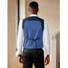 COOFANDY Men’s Suit Vest Slim Fit Double Breasted Dress Vest Casual Business Formal Waistcoat(Blue)