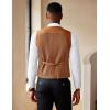 COOFANDY Men’s Suit Vest Slim Fit Double Breasted Dress Vest Casual Business Formal Waistcoat(Light Brown)