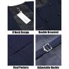 COOFANDY Men’s Suit Vest Slim Fit Double Breasted Dress Vest Casual Business Formal Waistcoat(Navy Blue)